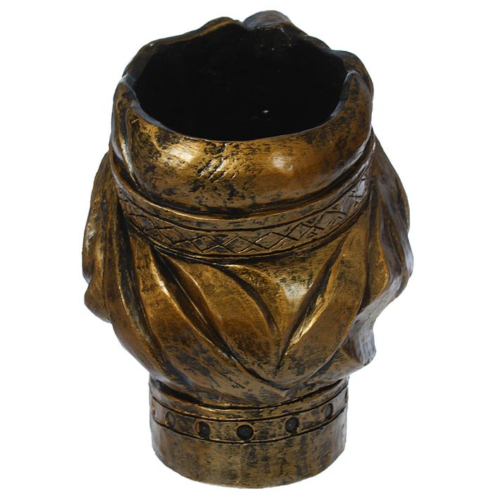 Фигурное кашпо "Голова мужчины" бронза