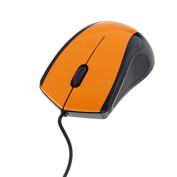 Мышь CBR CM-100 Orange, оптическая, проводная, 1200 dpi, провод 1.3 м, USB