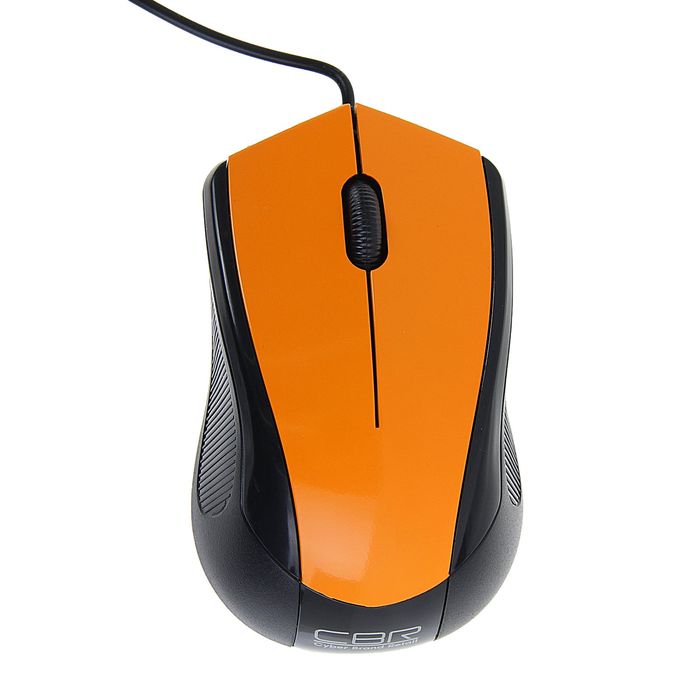 Мышь CBR CM-100 Orange, оптическая, проводная, 1200 dpi, провод 1.3 м, USB