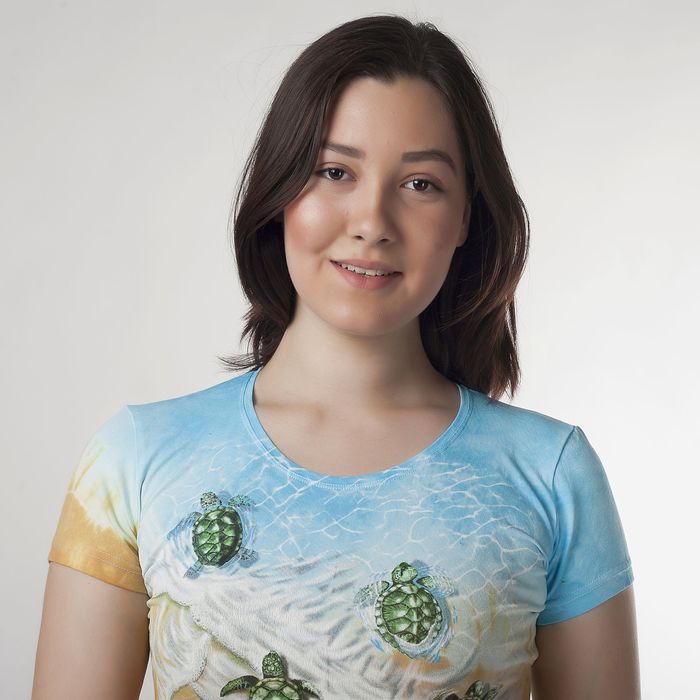 Футболка женская "Черепашки", размер 44 (S) (арт. ФЖВАР-СТ0011)