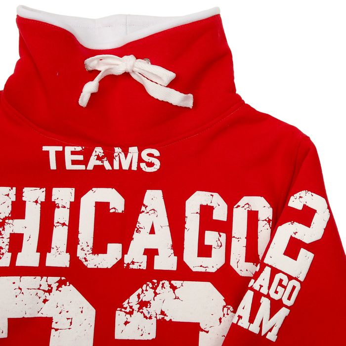 Толстовка для девочки «Чикаго 32», цвет красный, рост 122-134 (7-8 лет)