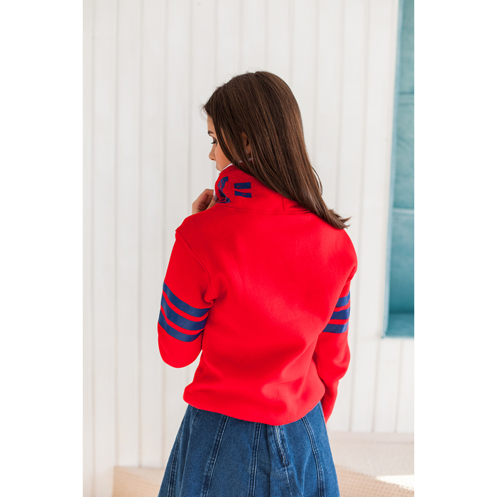 Толстовка женская "Нью-Йорк 58", цвет красный, размер 50 (XL) (арт. ТЖБК-СТ0004)