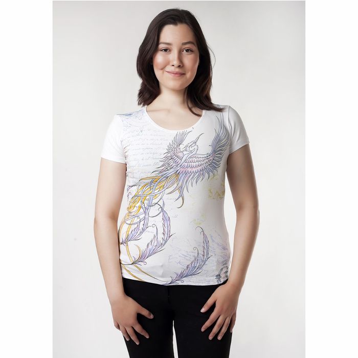 Футболка женская "Жар-птица", размер 50 (XL) (арт. ФЖ-СТ0104)