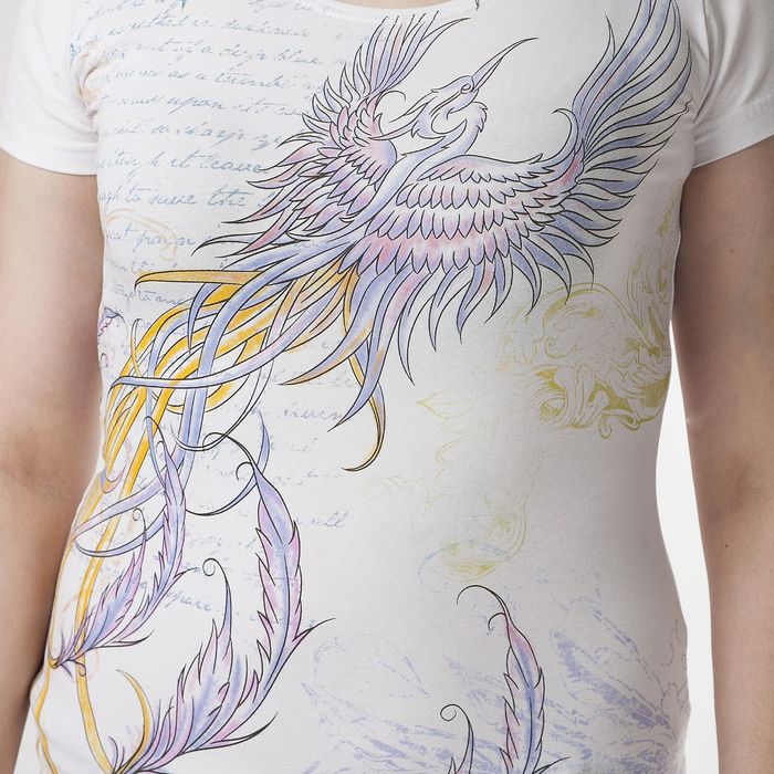Футболка женская "Жар-птица", размер 50 (XL) (арт. ФЖ-СТ0104)