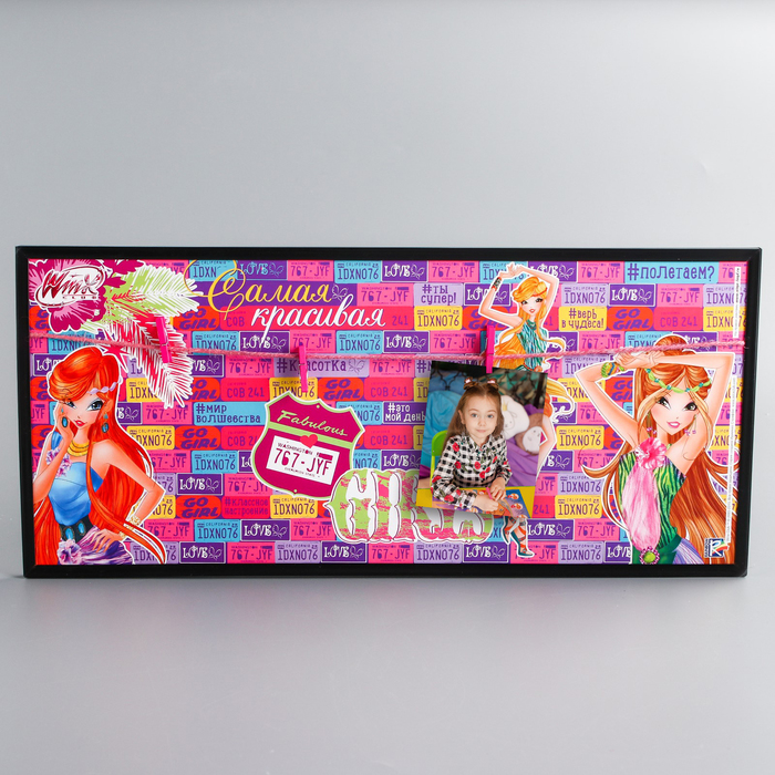 Фоторамка с зажимами в рамке "Волшебные мгновения", феи Винкс