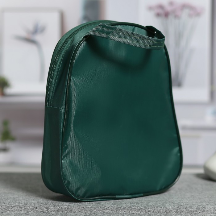 Косметичка на молнии, 1 отдел, цвет зелёный