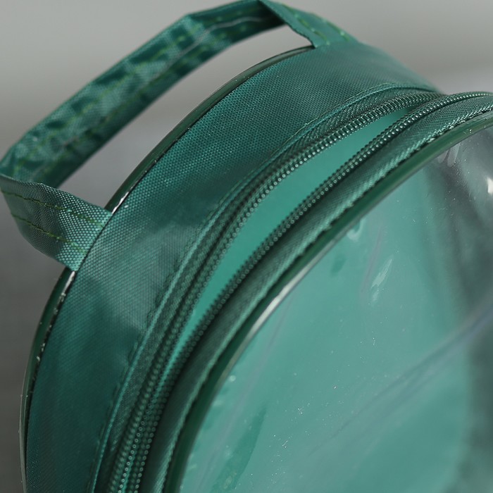 Косметичка на молнии, 1 отдел, цвет зелёный