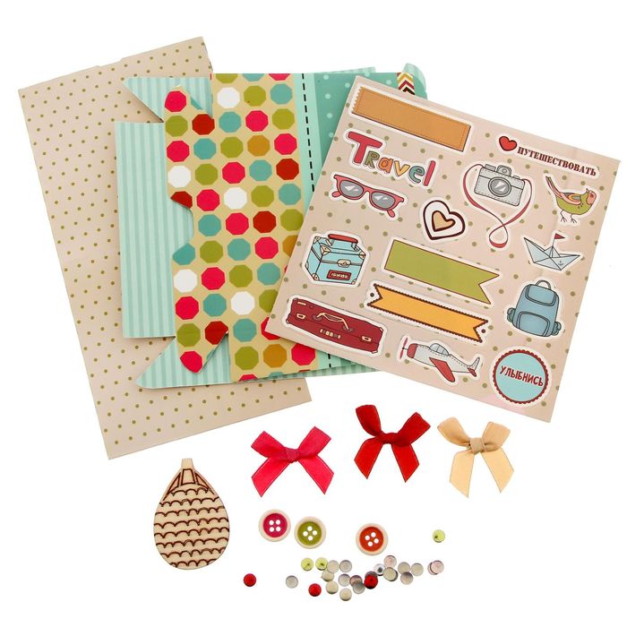 Коробочка для хранения фотографий "Люблю путешествовать", 11 х 11 см