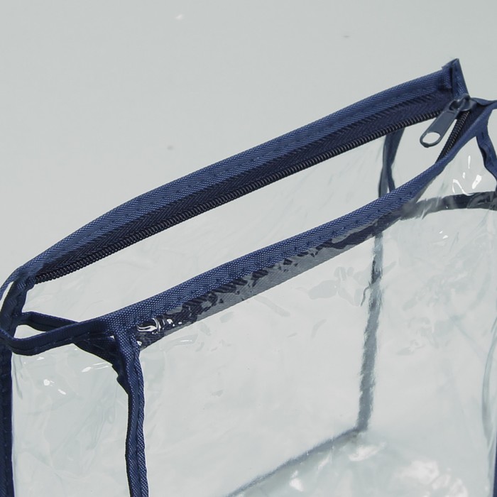 Косметичка на молнии, 1 отдел, цвет синий