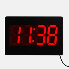 Часы электронные настенные, настольные: термометр, будильник, 15.5 х 23.5 см Ош