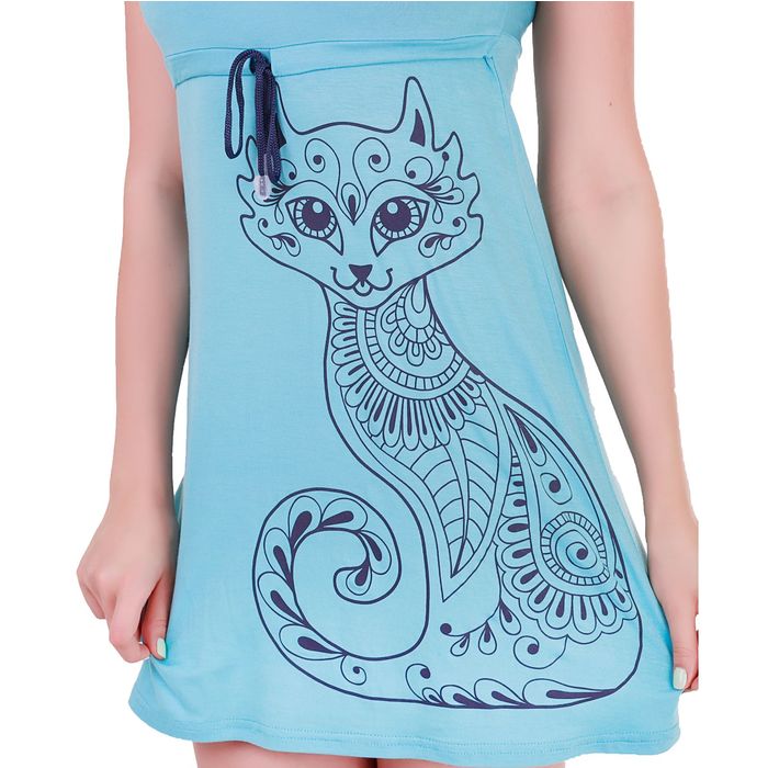 Туника женская Винтажная 238811 бирюза, р-р 48