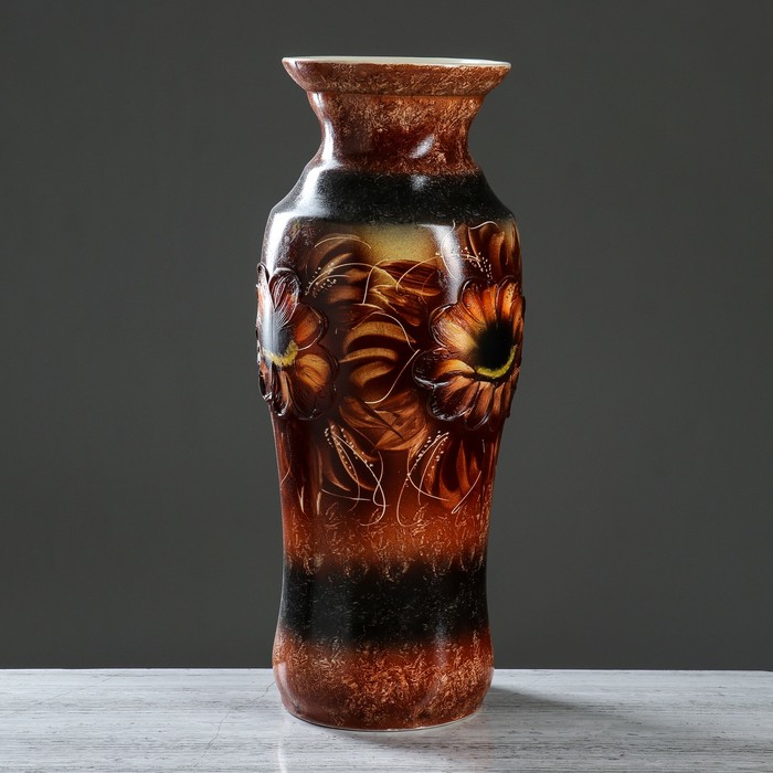 Ваза напольная "Весна" декор, подсолнух