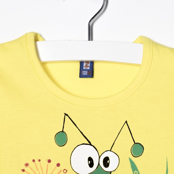 Костюм для девочки "Кузнечик", рост 134-140 см (34), цвет лимонный/зелёный