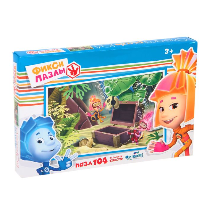 Пазлы "Фиксики. Сундук", 104 элемента