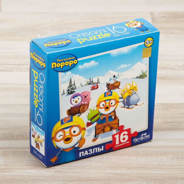 Пазлы "Пингвиненок Пороро", 16 элементов, МИКС
