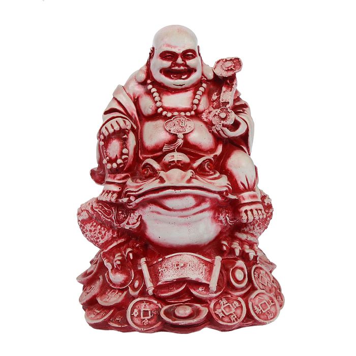 Копилка "Будда на жабе" красное дерево