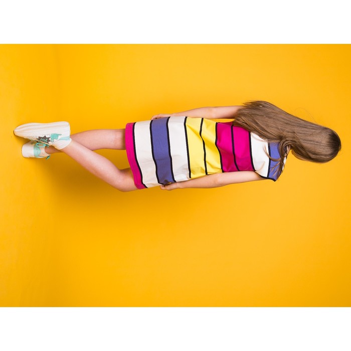 Сарафан для девочки "Цветная полоса", рост 158-164 см (40), полоса