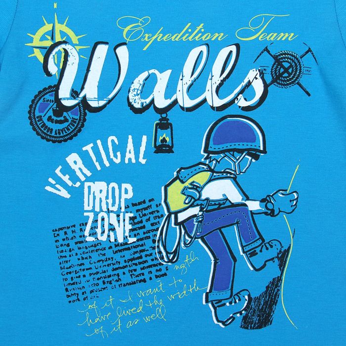 Футболка для мальчика спортивная "Турист", рост 122-128 см (32), цвет бирюзовый