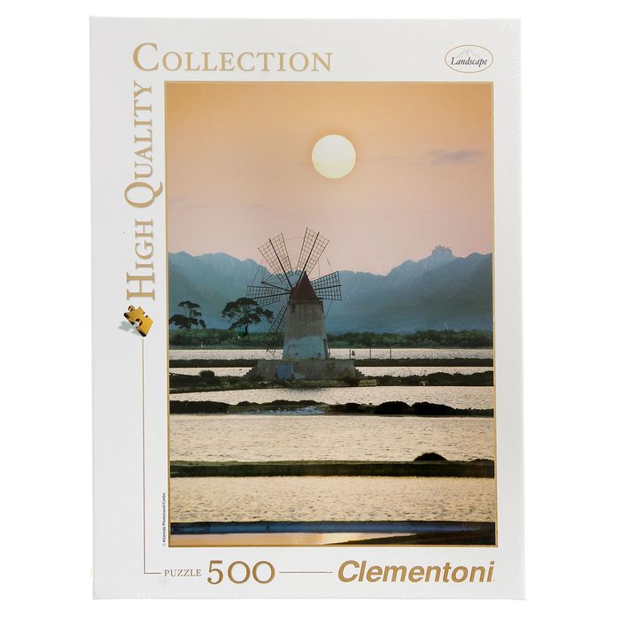 Пазл "Мельница в соляном поле. Италия, Трапани", 500 элементов
