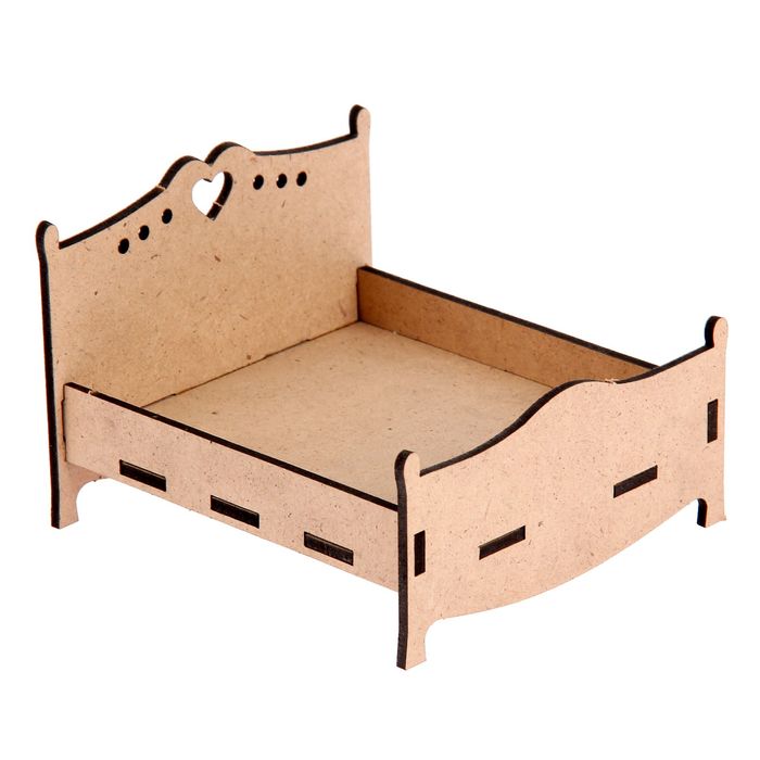 Заготовка для творчества "Кровать для кукольного домика"