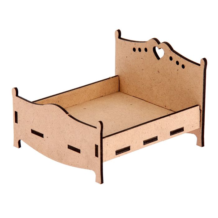 Заготовка для творчества "Кровать для кукольного домика"