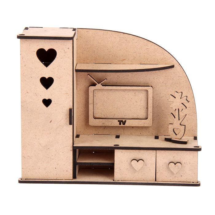 Заготовка для творчества "Стенка-горка для кукольного домика", набор 2 листа