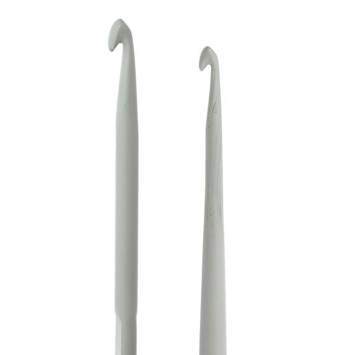 Крючок для вязания, алюминиевый, двусторонний, d=2,25-2,5мм, 13,5см