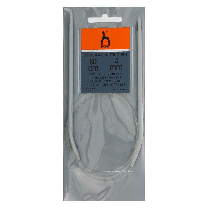 Спицы для вязания, круговые, d=4мм, 80см