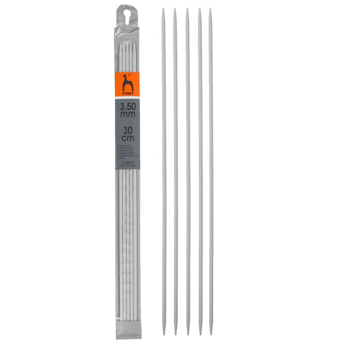 Спицы для вязания чулочные, d=3,5мм, 30см, 5шт