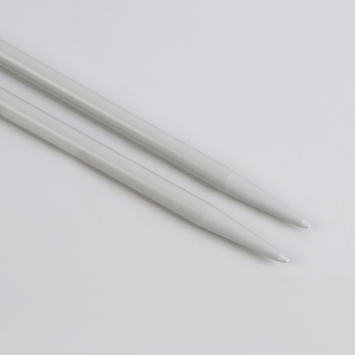 Спицы для вязания прямые, с пластиковым наконечником, d=10мм, 35 см, 2шт