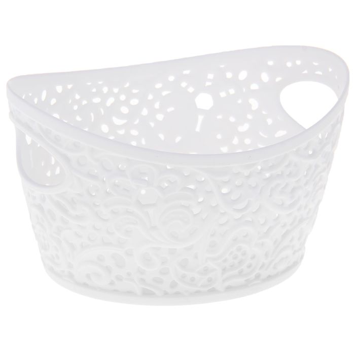 Корзинка 1 л "Кружево", цвет белый