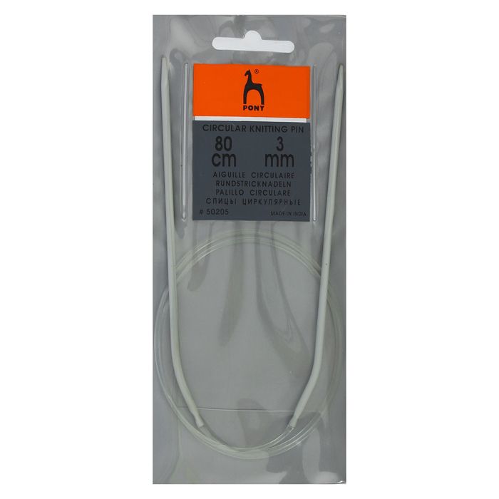 Спицы для вязания, круговые, d=3мм, 80см
