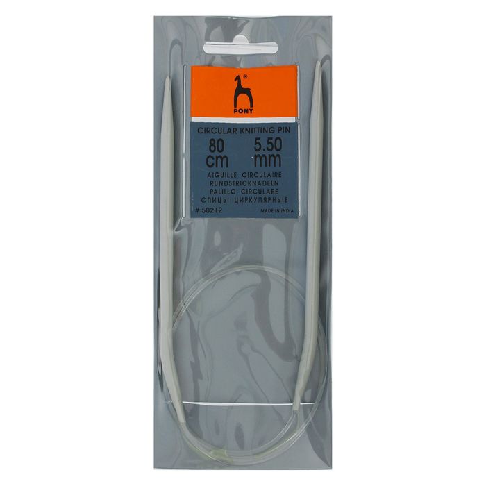 Спицы для вязания, круговые, d=5,5мм, 80см