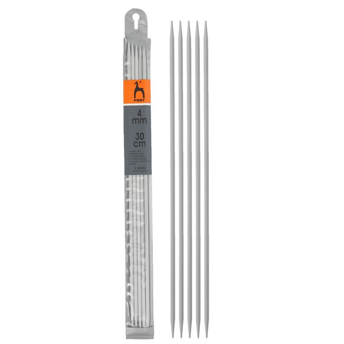 Спицы для вязания чулочные, d=4мм, 30см, 5шт