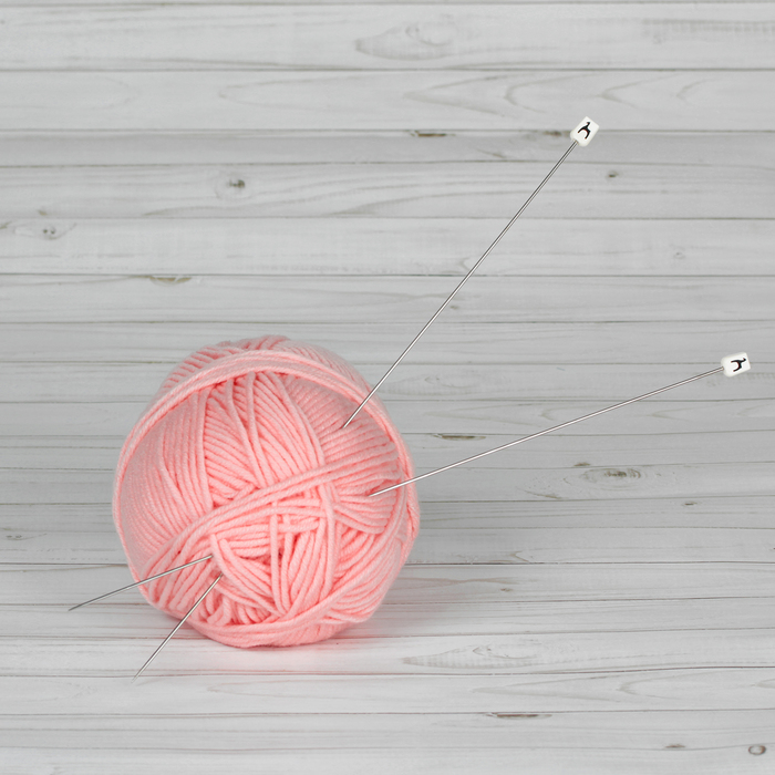 Спицы для вязания прямые, с пластиковым наконечником, d=1,5мм, 35см, 2шт