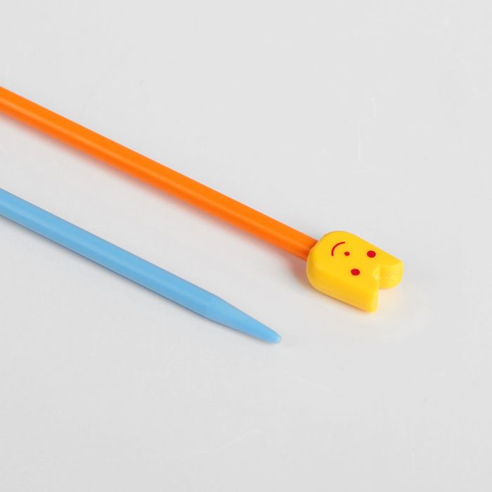 Спицы для вязания прямые, детские, d=4мм, 18см, 2шт