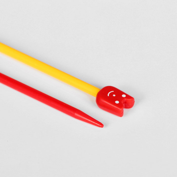 Спицы для вязания прямые, детские, d=4мм, 18см, 2шт