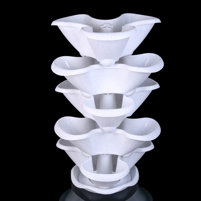 Этажерка цветочная на 5 кашпо "Гамма", цвет мраморный