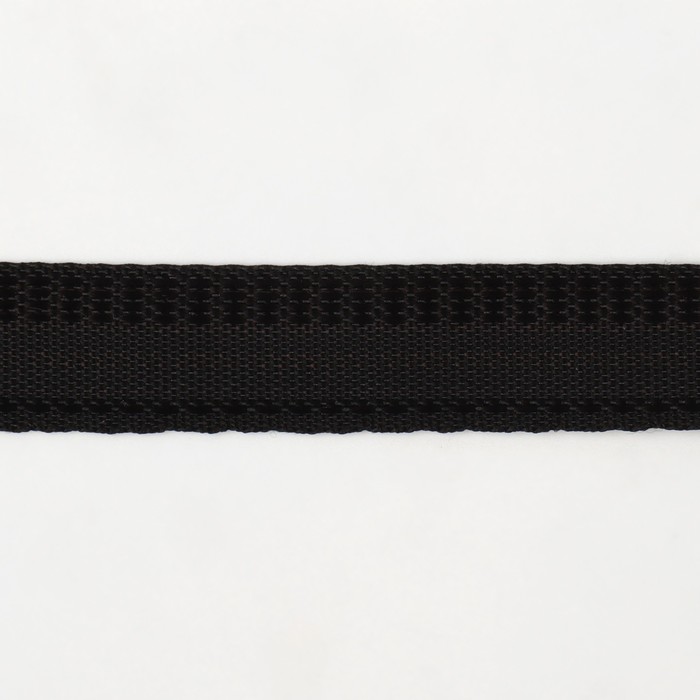 Лента брючная, 15 мм, 50 ± 1 м, цвет чёрный