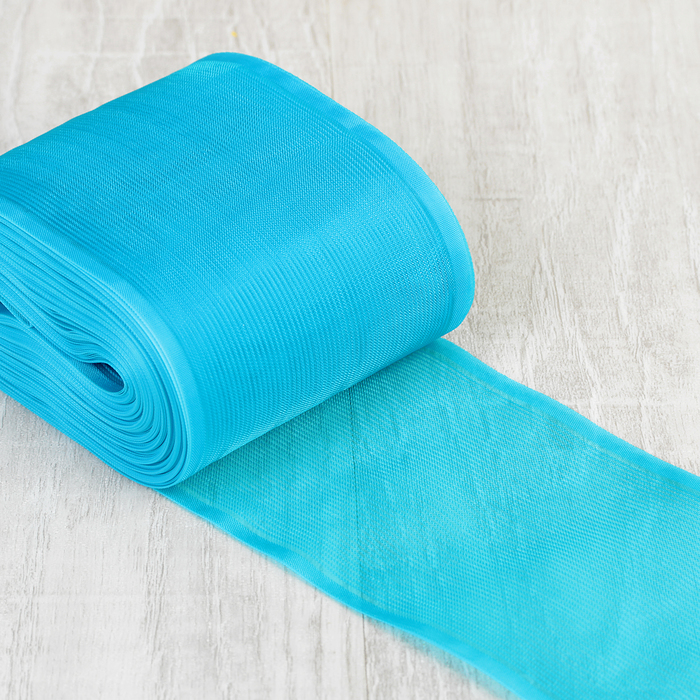 Лента для бантов, 80мм, 25м, цвет бирюзовый