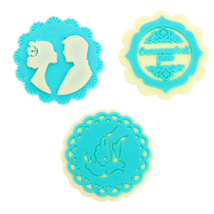 Набор декоративных элементов "Свадьба", 8 х 12 см