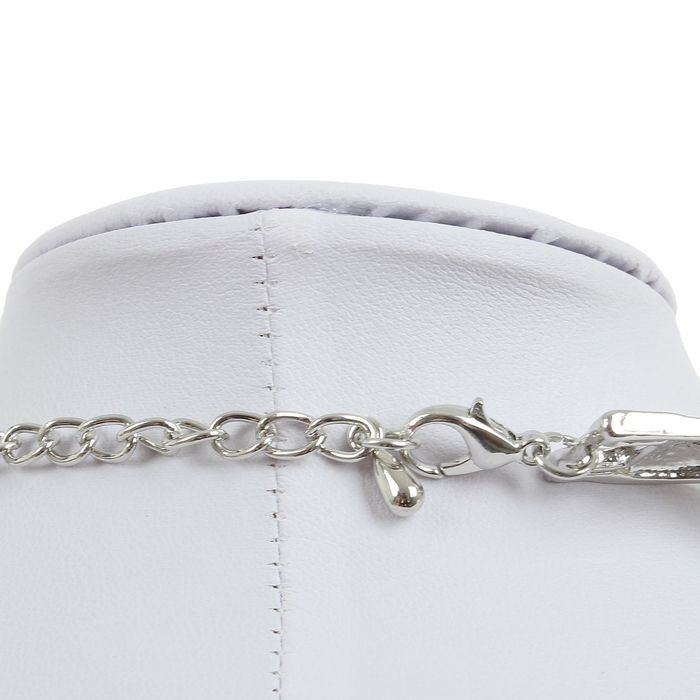 Набор 2 предмета: серьги, колье "Листья", цвет серебро