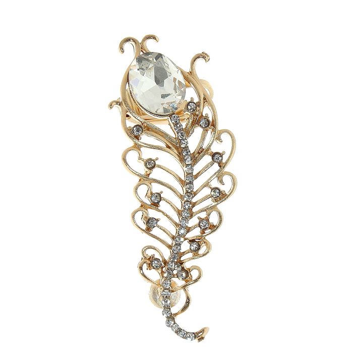 Серьга "Каффа" перо павлина, цвет МИКС