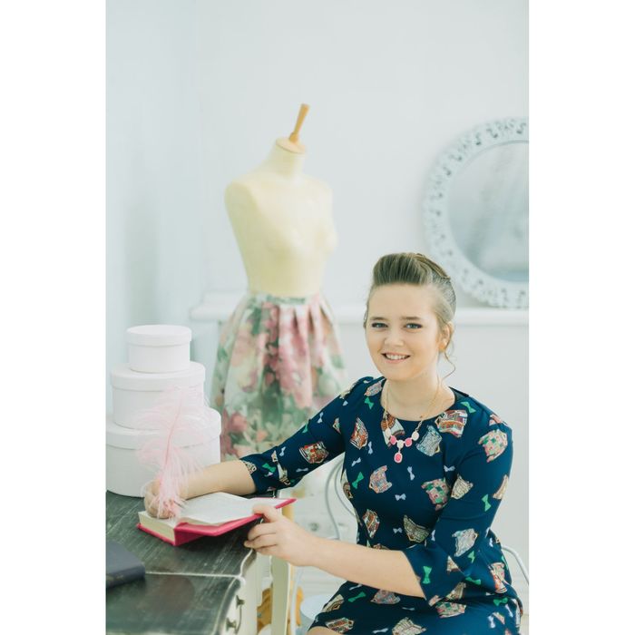 Колье "Квадрат каскад", цвет розовый в золоте