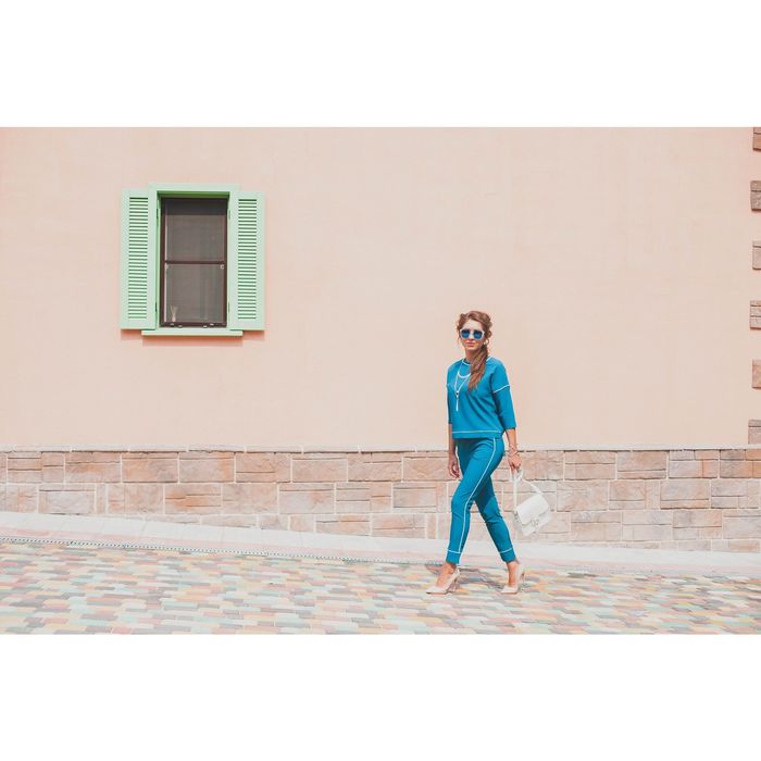 Костюм женский 75035 цвет изумруд, размер 42 (S)