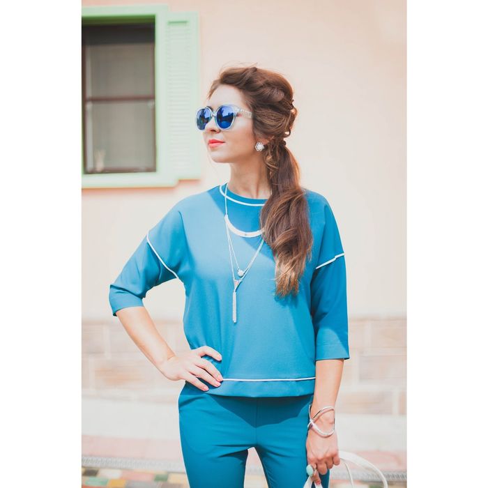 Костюм женский, размер 50 (XXL), цвет изумруд (арт. 75035B С+)