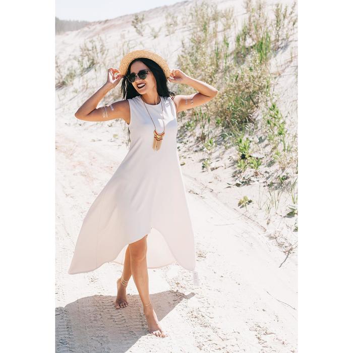 Платье, размер 42, рост 164 см, цвет кремовый (арт. 4676а)