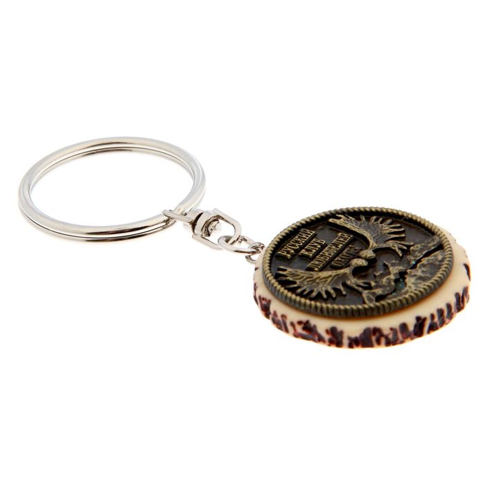 Брелок "Русский клуб любителей охоты" 3,5 х 3,5 см