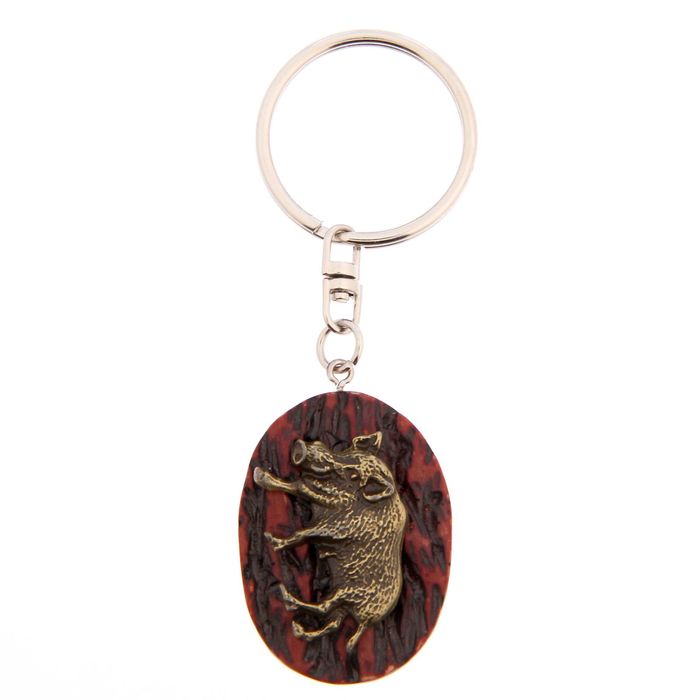 Брелок "Русская охота" кабан 4 х 3 см