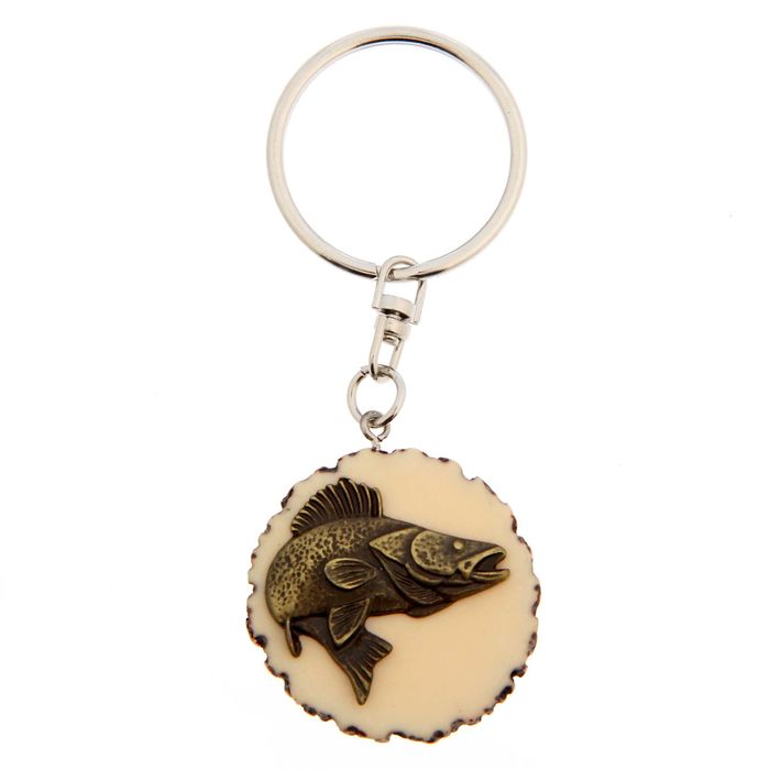 Брелок "Лучший рыбак" судак 3,5 х 3,5 см